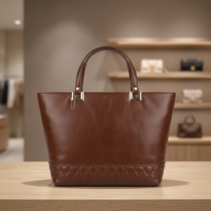 Sac à main pochette en cuir véritable imperméable de qualité supérieure pour femme, écologique, 100 % fermeture éclair, deux sangles, grand format, porté croisé - Product Image 1