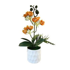 Plante artificielle en pot Phalaenopsis 26 cm, style nordique, décoration intérieure, arrangement floral haute simulation - Product Image 5