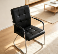 Chaise de bureau ergonomique moderne en cuir PU durable pour la maison, le bureau, le salon, la chambre, la villa, l'hôtel et les salles de conférence (éco-responsable)