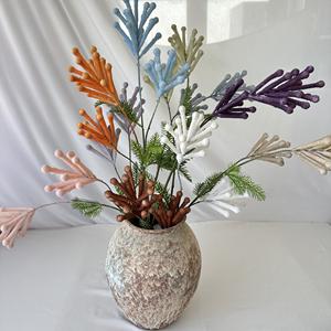 <span class=keywords><strong>Enredaderas</strong></span> decorativas, <span class=keywords><strong>flores</strong></span> artificiales, ramas cortas, fruta de Coral - Product Image 1