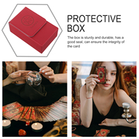Boîte à cartes de tarot en cuir pour la plupart des cartes de tarot de taille