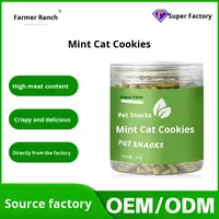 Biscuits de poisson riches en protéines aromatisés à la menthe Farmer's Ranch pour chats adultes de petites races et chatons - Collations écologiques pour chats, vitamines