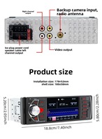 Lecteur MP5 pour voiture Cruze 4,1 pouces HD avec écran OLED 4K, radio à priorité de recul, Android 4022D intégré, caméra de recul, CD, GPS