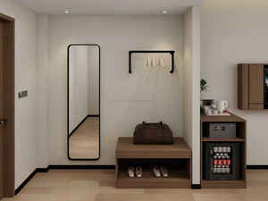 Juego de Muebles Modernos para Habitación Doble de Hotel de 3 Estrellas con 2 Camas Individuales de Madera, Mesa de Noche, Mueble para TV y Mueble para Mini Bar - Product Image 4