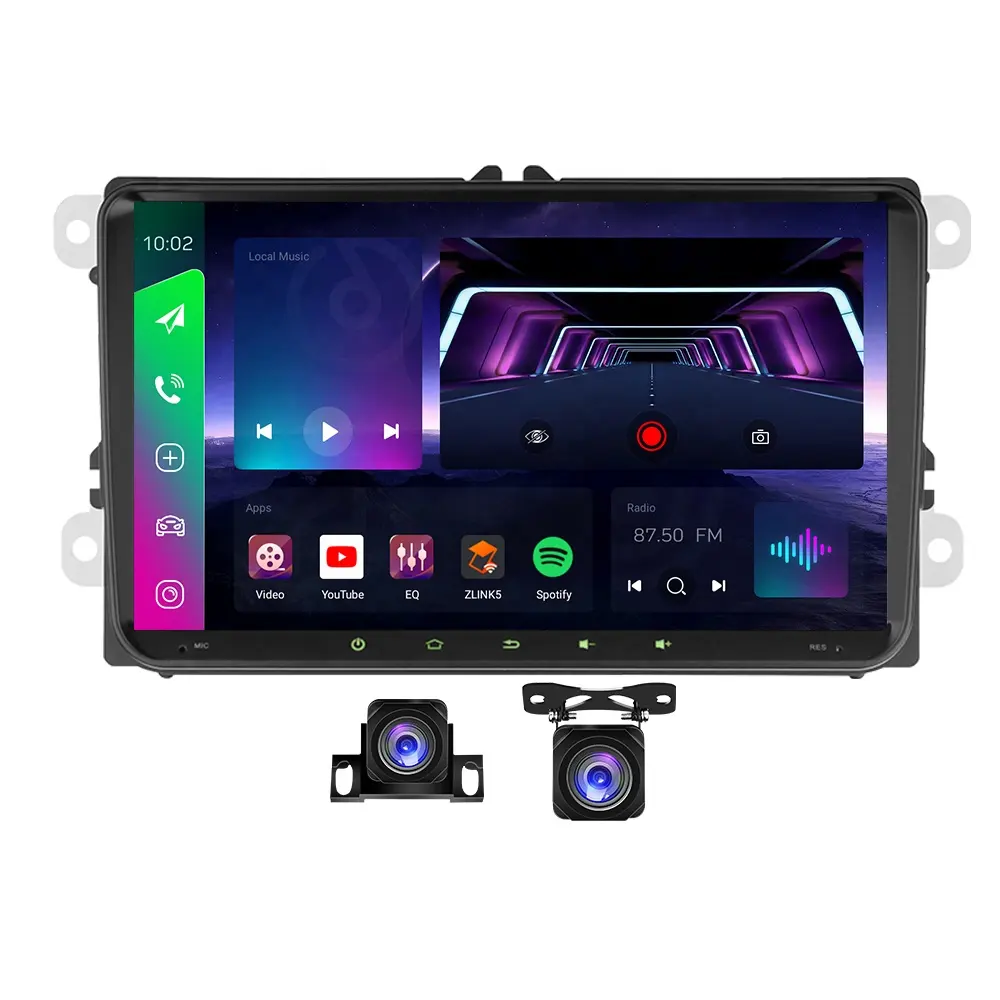 Jmance 9 pouces écran tactile 2/4/6 Go Rom 32/64/128 Go 4G Android auto Carplay Double Din autoradio GPS Navigation accessoires