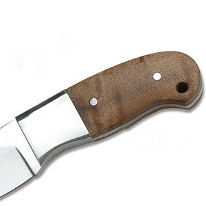 Cuchillo de Camping de Acero Inoxidable de Alta Calidad con Hoja Fija y Punta Caída, Mango de Madera, Venta al por Mayor, OEM con Funda Personalizable - Product Image 2