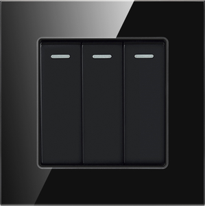 Interruptor de pared electrónico para hotel, interruptor de pared electrónico de cristal templado de doble direccional individual de <span class=keywords><strong>3</strong></span> bandas EU 1 <span class=keywords><strong>gang</strong></span>, 5 pines USB Doble - Product Image 2