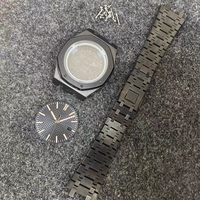 41mm Mod-Kit Uhrengehäuse für NH35 Uhrwerk Edelstahl-Armband 31,8mm Zifferblatt+Zeiger Saphirglas Ersatz-Armband