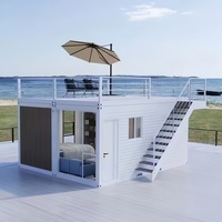 Appartements modernes préfabriqués de luxe Maisons Pu Mobile Maison verte en conteneur pliable de 12 mètres et 10 pieds avec piscine/sauna
