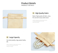Vente en gros de pochettes en tissu satiné imprimé de différentes tailles avec logo personnalisé, sac à cordon anti-poussière pour cosmétiques, bijoux, lingerie, cheveux