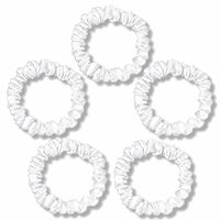 Weiman Lot de 6 Chouchous Élastiques Antistatiques en Soie de Mûrier 100% Naturelle, Sans Dommage pour Cheveux, pour Femmes et Filles, Usage Quotidien