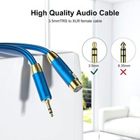 Vente directe d'usine Câble XLR 3 broches mâle à 3.5mm Câbles audio TRS Jack pour microphone