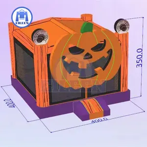 Casa inflable de rebote comercial Jumper Castillo hinchable para fiestas de Halloween Decoraciones para niños y adultos