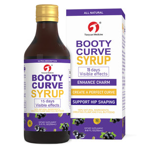 Sciroppo per l'ingrandimento dei glutei, integratore liquido a base di estratti erboristici, bevanda naturale vegana per l'ingrandimento dei glutei e il miglioramento dei fianchi - Product Image 1