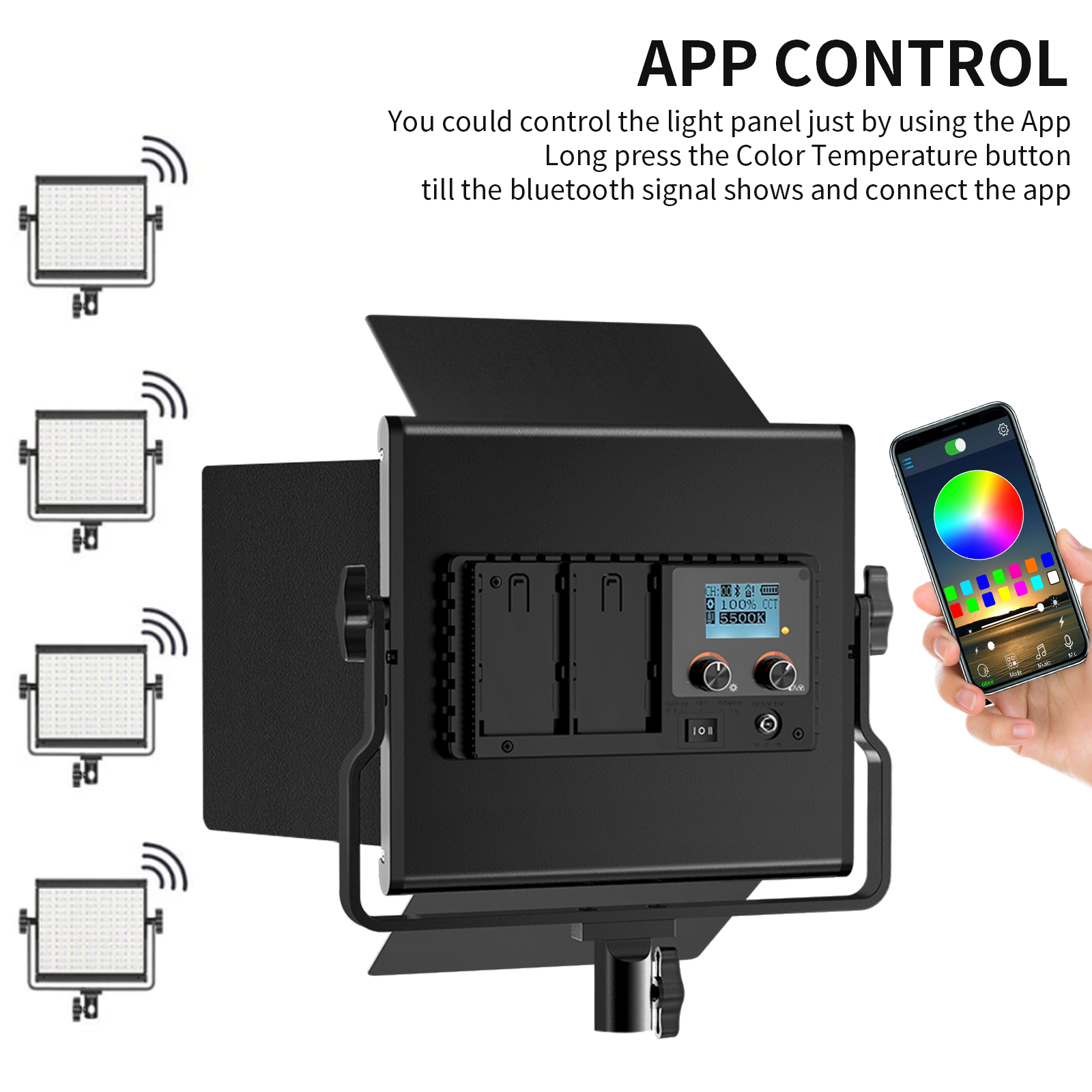 Travor L5000RP بطارية تعمل بالبطارية LED طقم إضاءة الاستوديو RGB لوحة فيديو ضوء الكاميرا معدات التصوير الفوتوغرافي أدى فيلم فيديو