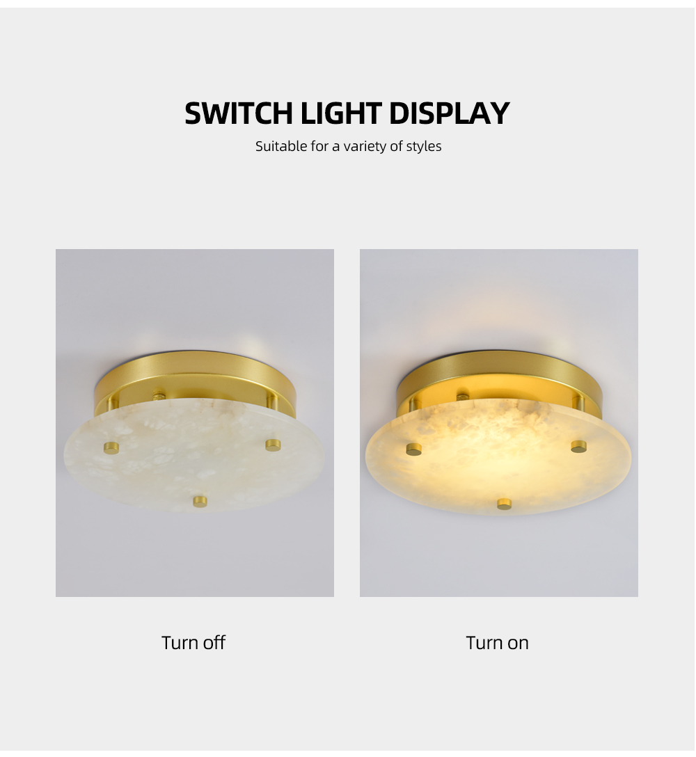 High Quality Marble Ceiling Led Light Ceiling Lamp Modern Surface Mounted Panel Lamp For Living Room