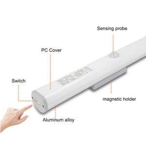 High Quality USB Rechargeable LED Round Bar Smart <b>Sensor</b> Light Human Body <b>Motion</b> <b>Sensor</b> Night Light - Product Image 1