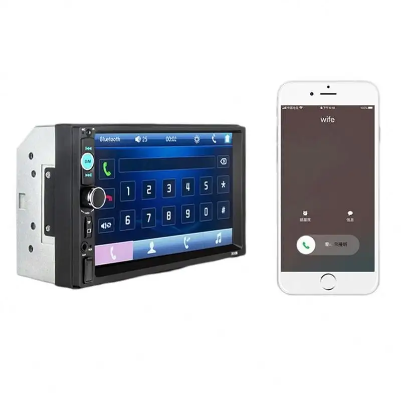 Radio Estéreo con GPS para coche, reproductor Multimedia con Android, 7 pulgadas, 2Din, Monitor, Universal