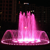 Fuente de Agua Decorativa para Exteriores de Grado Comercial, Fuente de Agua con Luces de Colores para Jardines y Lugares Turísticos