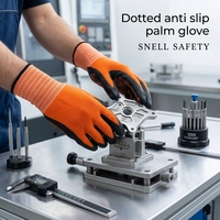 Gants de travail en nitrile micro-mousse compatibles avec les écrans tactiles, conformes à la norme SNELL, orange, légers, à forte adhérence, résistants à l'huile, pour les tâches agricoles et de cour