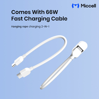 Miccell Grosir 20W 5000mAh 2 In1 Power Bank Portabel Nirkabel Magnetik dengan 1500 Game Klasik untuk Perjalanan dan Komuter