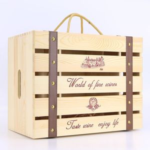 Boîte à <span class=keywords><strong>vin</strong></span> en <span class=keywords><strong>bois</strong></span> <span class=keywords><strong>vide</strong></span>, porte-bouteilles double, <span class=keywords><strong>caisse</strong></span> vintage en <span class=keywords><strong>bois</strong></span> pour le stockage du <span class=keywords><strong>vin</strong></span> rouge avec corde pour cadeau - Product Image 5