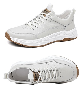 Zapatillas Deportivas para Hombre, Diseño Moderno, Parte Superior de Cuero de Grano Entero, Suela de Goma, Impermeables, Antideslizantes, Resistentes al Desgaste, Casuales - Product Image 3