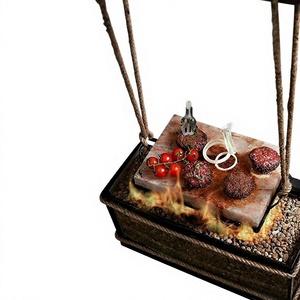 Wholesale New Natural Square Shape Himalayan Salt Cooking Slab <b>Plates</b> Eco-Friendly Carved BBQ Grill <b>Rack</b> Tray OEM Service - Product Image 1