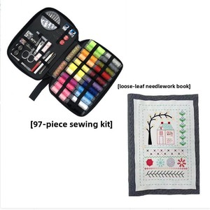 Nuovo Kit di Cucito Fai-da-te in Cotone e Lino con Libro di Riferimento per Ricamo e Diario di Cucito <span class=keywords><strong>a</strong></span> Fogli Mobili, Set di Strumenti per Cucito Transfrontaliero - Product Image 2