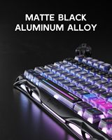 Teclado GravaStar Mercury K1 Pro 75% Tri-Modo, 79 Teclas, Perilla Giratoria, Marco Hueco de Aluminio, Estructura Superior de Doble Junta, 8000mAh, RGB
