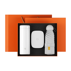 Ensemble cadeau de luxe personnalisé avec logo 3 en 1 avec thermos, ensemble de manucure et parapluie pour femmes, coffret cadeau haut de gamme - Product Image 1