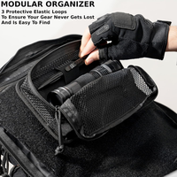 Pochette en filet EDC, organisateur modulaire pour sac à dos, panneau d'insertion, pochette utilitaire avec fermeture auto-agrippante et fermeture éclair, sac de rangement