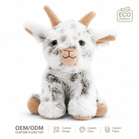 Peluche Chèvre Tachetée Assise en Coton PP et Tissu Polyester, Jouet Doux Personnalisé OEM ODM pour Enfants, Vente en Gros