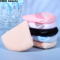 Éponges de maquillage de bouffée de poudre de velours de triangle pour l'outil de fond de teint cosmétique de joint d'ombre de contour pour le visage et les yeux