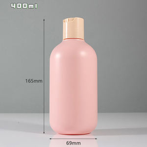 Custom Soft Touch Pink Blue 400ml Empty <strong>HDPE</strong> <strong>Plastic</strong> Shampoo Lotion <strong>Bottle</strong> With Screw Cap - Product Image 6