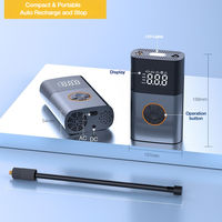 Compresseur d'air numérique portable 12V avec écran LED, mini pompe à air AC/DC pour voiture, gonfleur intelligent portable pour pneus et véhicules