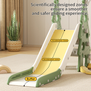 Feelkids Ensemble <span class=keywords><strong>de</strong></span> <span class=keywords><strong>jeux</strong></span> d'intérieur pour enfants : <span class=keywords><strong>Toboggan</strong></span> forêt, maison <span class=keywords><strong>de</strong></span> jeu, balançoire en plastique - Product Image 3