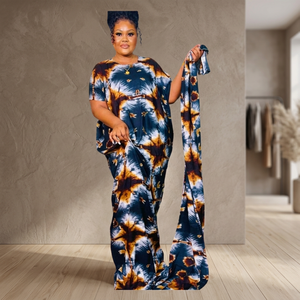Calidad superior Nueva llegada Tie Dye Impresión digital Tallas grandes Kaftan Vestido Diseño personalizado Loose Fit Beachwear Resort & Nightwear - Product Image 2