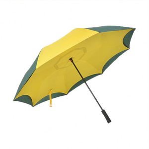 Parapluie droit de golf inversé double automatique avec logo personnalisé Parapluie inversé Parapluie coupe-vent de grande taille Parapluies de pluie pour cadeau de voiture - Product Image 3