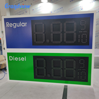 Precio de gas digital de 24 pulgadas, señal LED, crédito en efectivo, precio de gas, señalización LED con control remoto