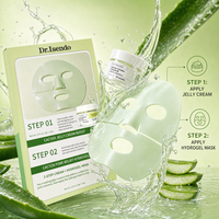 Masque Visage Hydrogel Coréen OEM 2 Étapes à la Gelée de Cactus, Booster de Soulagement des Pores, Vitamine B5, Hydratant et Apaisant, Produits de Soin de la Peau