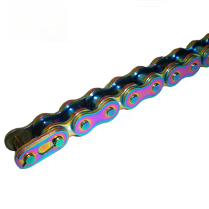 Chaîne à rouleaux de transmission de moto Rainbow Jet Fuel multicolore 415 420 428 <span class=keywords><strong>520</strong></span> <span class=keywords><strong>525</strong></span> 530, chaînes à rouleaux à usage intensif avec joint torique et joint en X - Product Image 2
