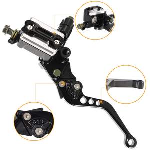 Levier de frein et d'embrayage universel pour moto avec réservoir de liquide de frein intégré, compatible avec les systèmes de guidon de 7/8 pouces - Product Image 2