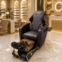 Fauteuil de pédicure professionnel de luxe au design unique, avec bain de pieds électrique à remous et vibrations, pour salon de manucure et spa européen