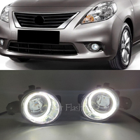 Feux antibrouillard Angel Eye pour pare-chocs avant de voiture, anneau halo DRL pour Renault Clio Laguna Modus Thalia Master Koleos VelSatis Espace