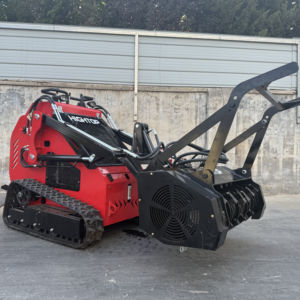 รถตักล้อยางขนาดเล็ก Mini V1000 พร้อมเครื่องบดไม้ขนาด 32 นิ้ว สำหรับงานป่าไม้ มีจำหน่าย พร้อมเครื่องยนต์ ปั๊ม และส่วนประกอบหลัก - Product Image 2