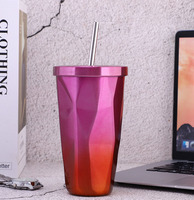 HY 16 oz - Acier inoxydable - Tasse isotherme sous vide avec couvercle