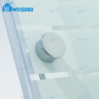 Weisdon Foshan Usine Ronde Croix Grain En Verre Trempé Encadré En Alliage D'aluminium Salle De Douche