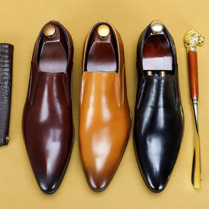 Chaussures habillées pour hommes en cuir véritable de haute qualité, bout pointu, pour mariage, chaussures décontractées pour le travail, cuir de vachette pleine fleur, respirantes - Product Image 4