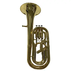 Brass instruments factory directly wholesale gold lacquer finished baritone horn